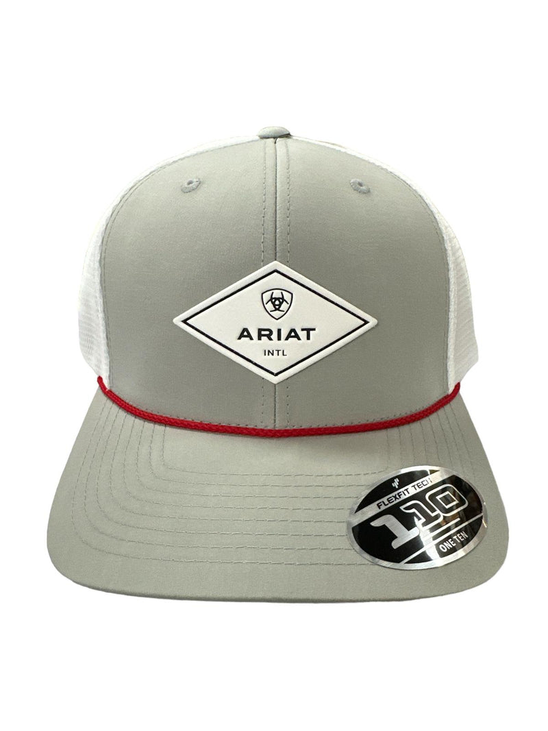 ARIAT Men's White Rubber Diamond Logo Patch Cap A300065306