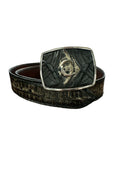 CUADRA Men's Fuscus Leather Cowboy Belt BC351