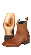 EL CANELO Men's  Caisson Square Toe Ankle Western Boot