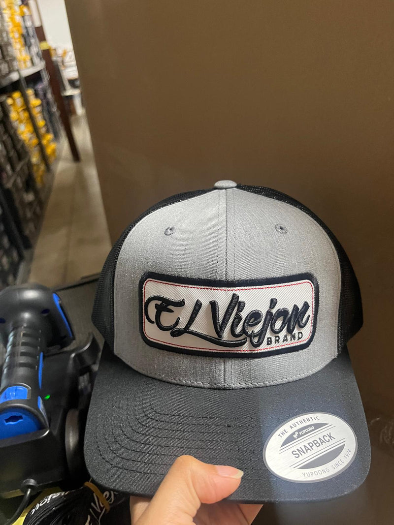 EL VIEJON Men's EV Patch Flat Visor Cap, Navy