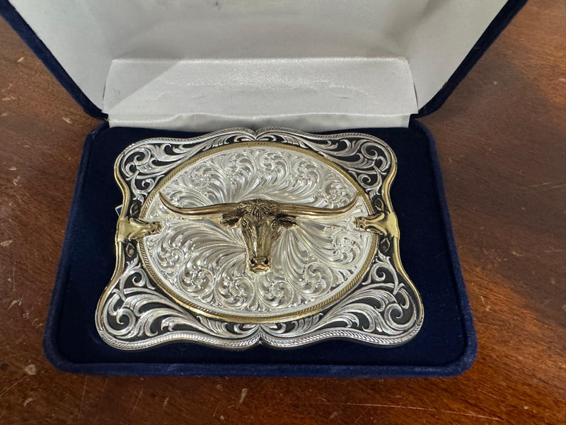 MONTANA Silversmiths Cantle Roll Buckle Silver