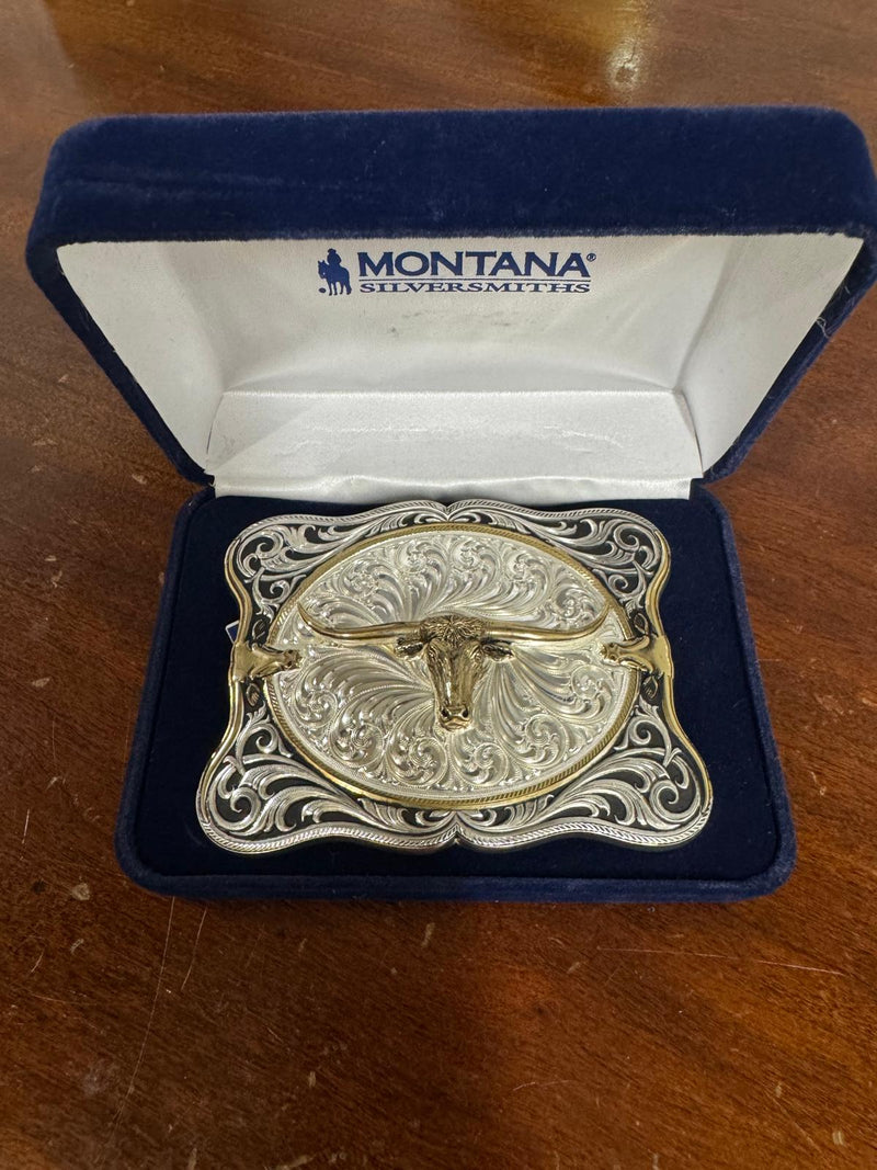 MONTANA Silversmiths Cantle Roll Buckle Silver