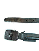 CUADRA Men's Genuine Leather Western Belt, Brown