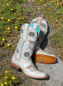 BOTAS CORRAL Bota vaquera bordada Circle G By Corral® para mujer con punta cuadrada Z5219