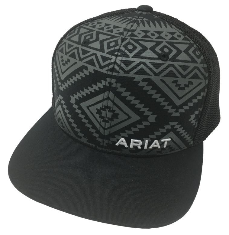 ARIAT Youth Black Aztec Pattern Boys Cap A300081601
