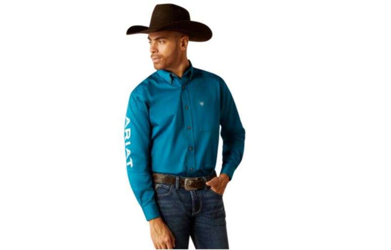 Camisa de sarga con logotipo del equipo ARIAT para hombre 10052825
