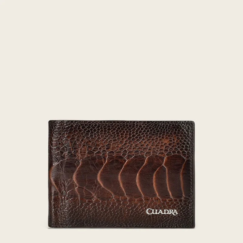 CUADRA Handmade Exotic Leather Bifold Wallet DU471