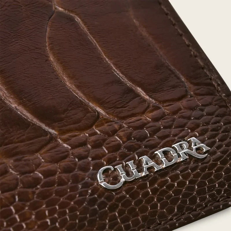 CUADRA Handmade Exotic Leather Bifold Wallet DU471