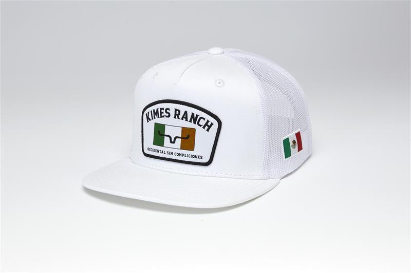 KIMES RANCH Mexican Flag Cap, White