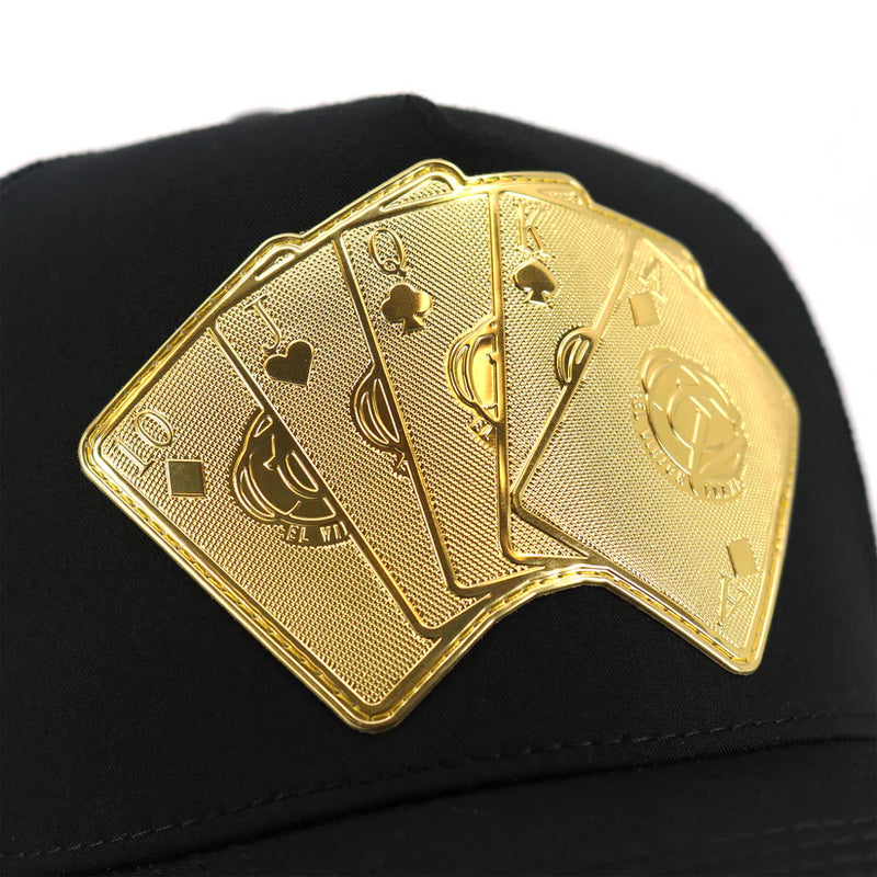 EL VIEJON Men's Baraja de Oro Black AVC Cap, Black