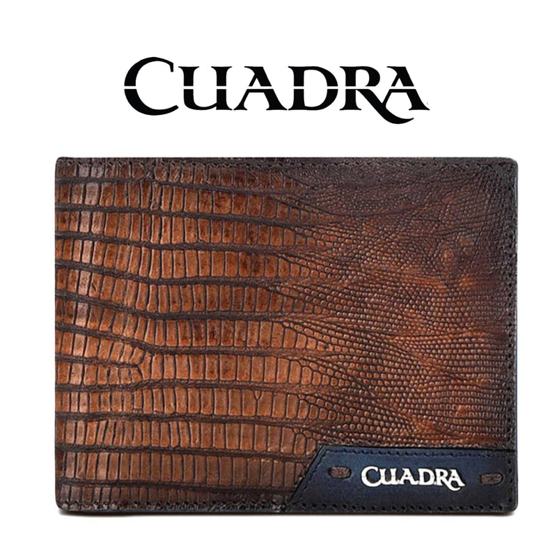 CUADRA Men's Brown Honey Exotic Leather Wallet DU345