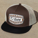 EL VIEJON Comanche Flat Visor Cap, Brown
