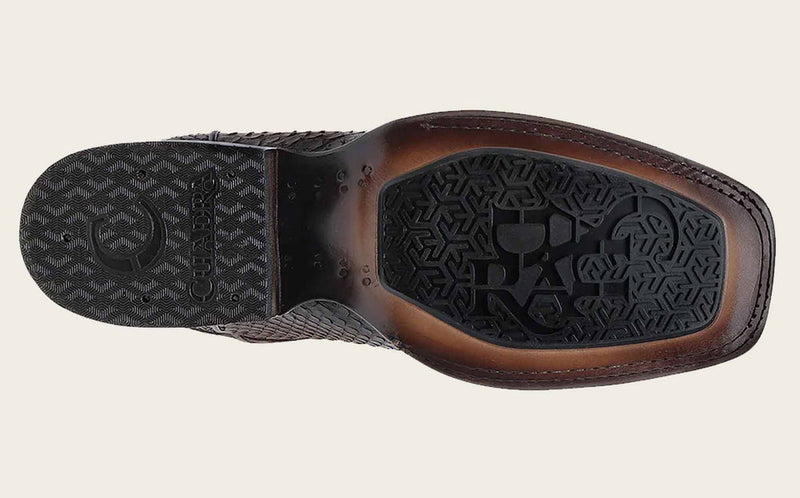 CUADRA Men's Python Studs & Embroidery Western Boot