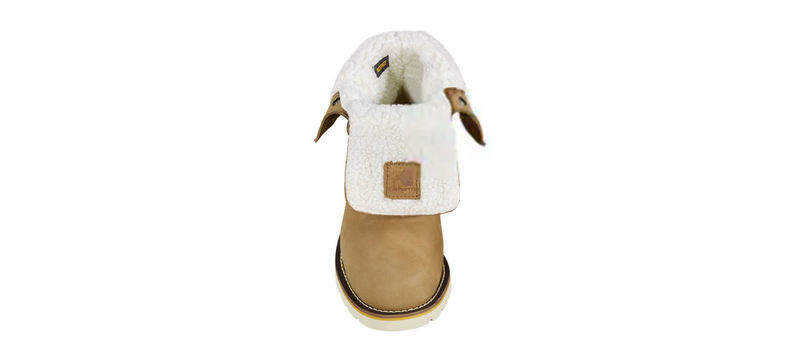 CARHARTT Women's Wedge Fold Down Winter Boot 8 Inch Waterproof Insulated Soft Toe  Work Boot FW8069