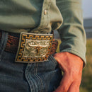 MONTANA Silversmiths Honor and Grit Buckle with Longhorn