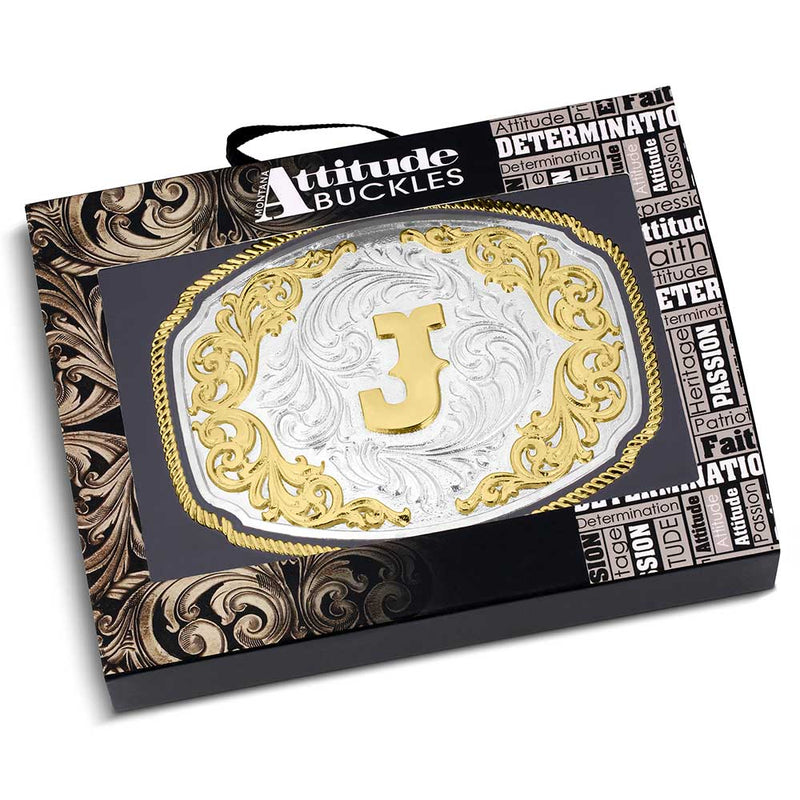 MONTANA Silversmiths Western Initial J Buckle