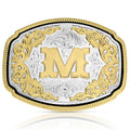 MONTANA Silversmiths Western Initial M Buckle