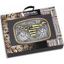 MONTANA Silversmith Western Patriotic Longhorn Buckle