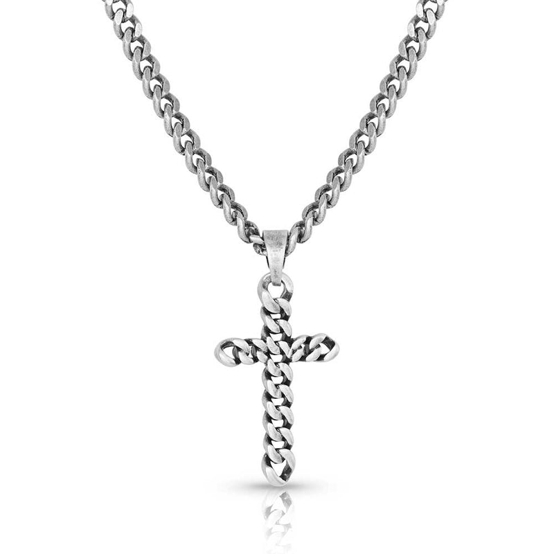 MONTANA Silversmiths Braided Cross Necklace