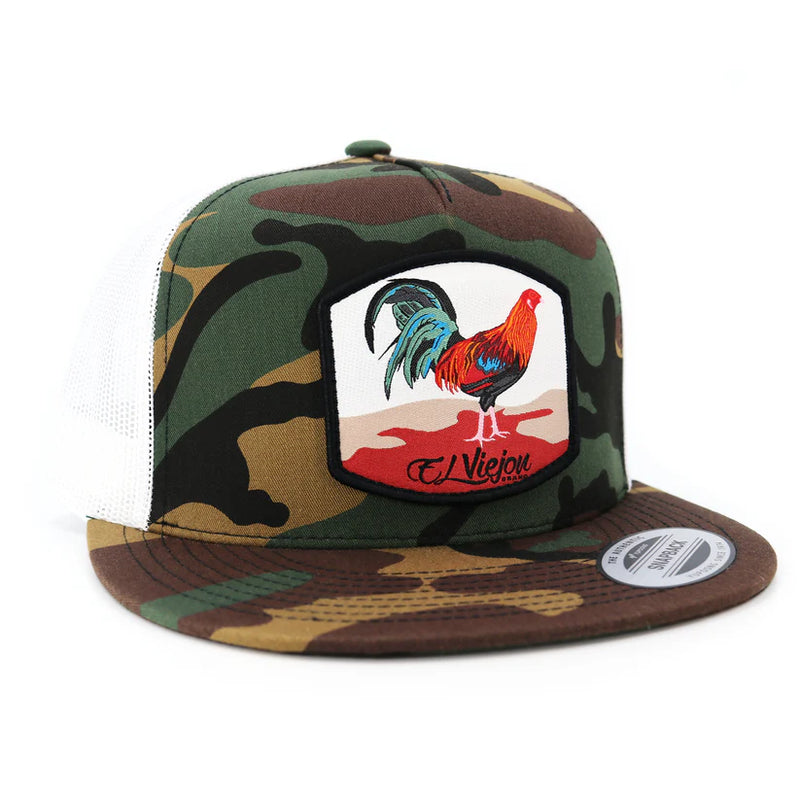 EL VIEJON Gallo Camo Flat Visor Hat