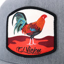 EL VIEJON Gallo Heather/White Flat Visor Cap , Heather Grey