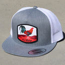 EL VIEJON Gallo Heather/White Flat Visor Cap , Heather Grey