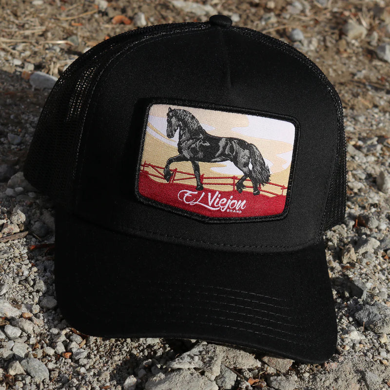 EL VIEJON Men's Frison Black AVC Cap, Black