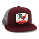 EL VIEJON Gallo Maroon/Charcoal Flat Visor Hat