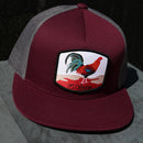 EL VIEJON Gallo Maroon/Charcoal Flat Visor Hat