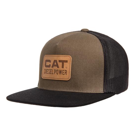 CATERPILLAR Leather Diesel Power Flat Bill Cap 1090029