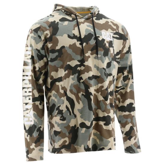 CATERPILLAR Men's UPF Hooded Banner L/S Tee 1510425