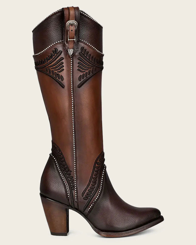 CUADRA Women’s Bovine Leather Pitbull Damaso Round Toe Western Boot CU583