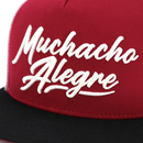 EL VIEJON Men's Muchacho Alegre Flat Visor Cap, Maroon