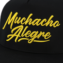 EL VIEJON Men's Muchacho Alegre Flat Visor Cap, Black