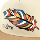 EL VIEJON Men's Feather Flat Visor Cap, Khaki