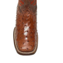 EL GENERAL Women's Texas Genuine Ostrich Western Boot, Brandy