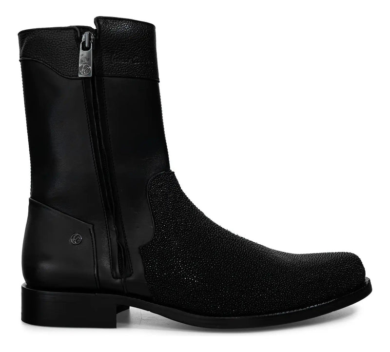 CUADRA Men's Genuine Stingray Zipper Round Toe Western Boot 836MTTS