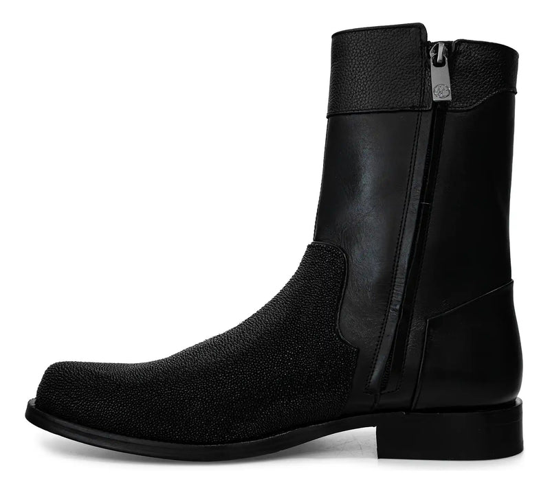 CUADRA Men's Genuine Stingray Zipper Round Toe Western Boot 836MTTS