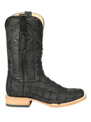 EL GENERAL Men's Genuine Leather Monster Fish Pirarucu Western Boots
