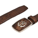 CUADRA Men's Engraved Exotic leather western belt with Cuadra monogram BC311