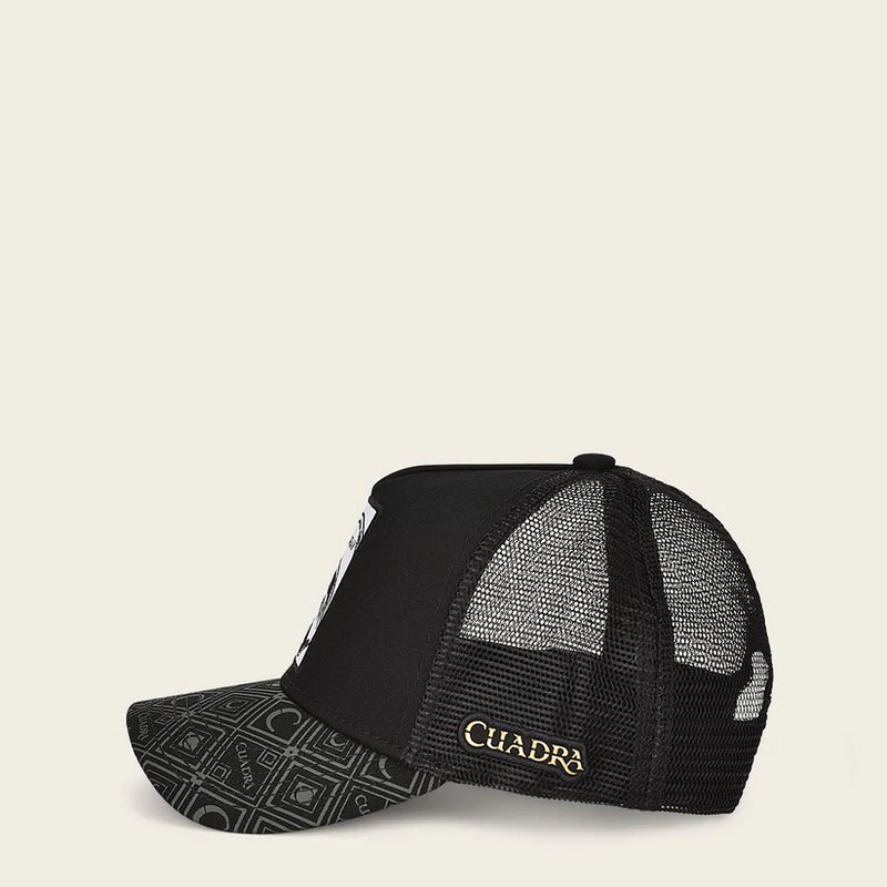 Gorra CUADRA para hombre con cierre a presión y parche de raya bordado CC108