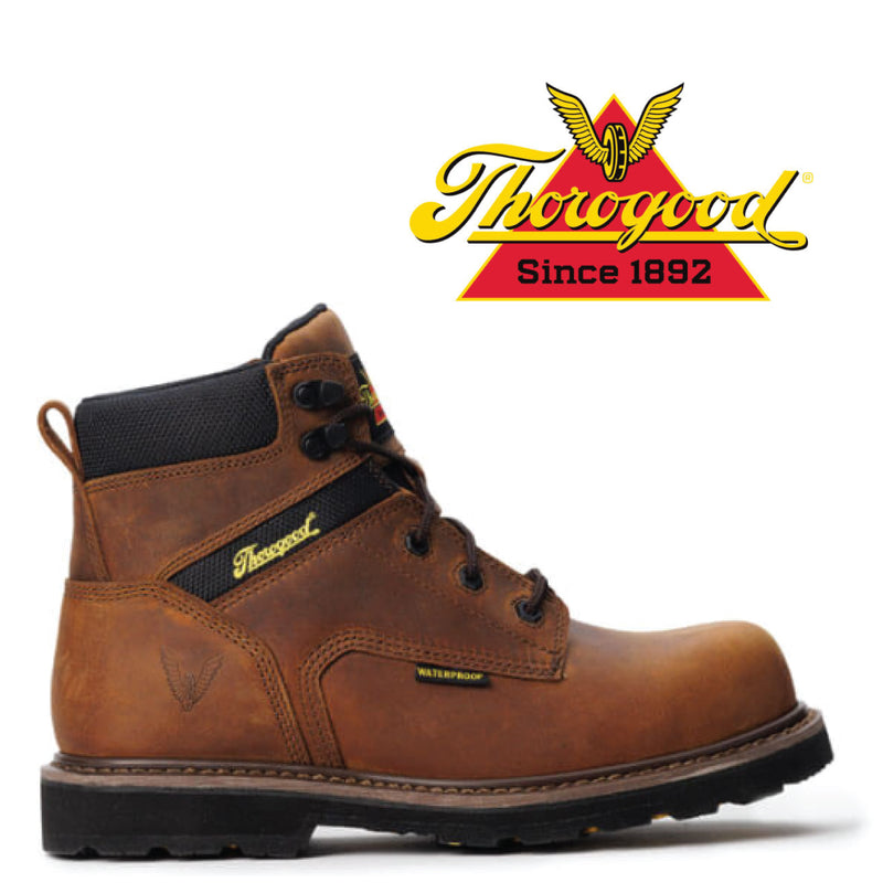 THOROGOOD Men's Job Site Series  6″ Waterproof Round Composite Toe 804-4143
