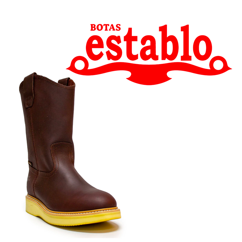 ESTABLO Men's Work Boot Rounded Toe Soft Toe 318
