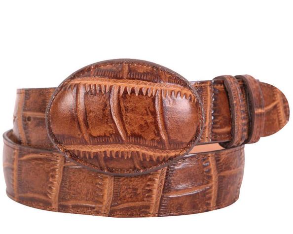 EL GENERAL Men's Western Belt Alligator Print 41894