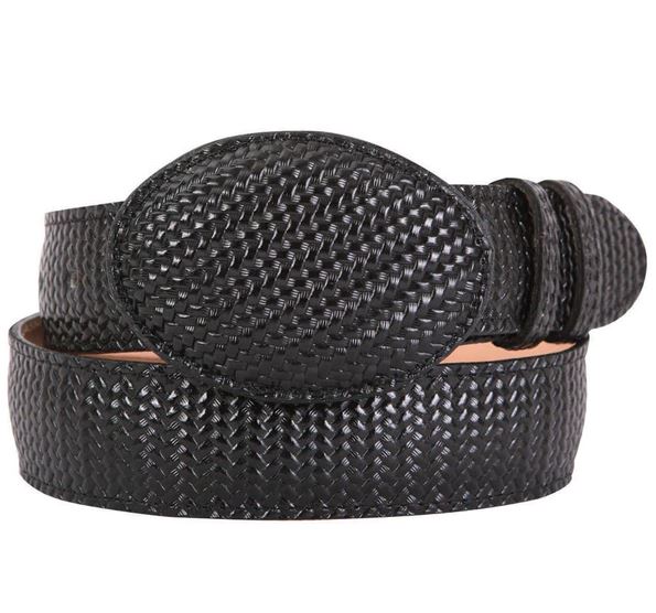 EL GENERAL Men's Western Leather Print Belt 41897