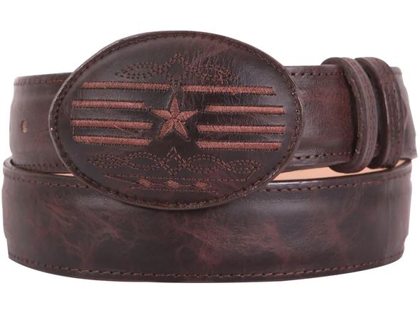 EL GENERAL Men's Western Leather Belt 41991