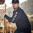 Camiseta de manga larga con gráfico de algodón resistente Rebar para hombre de ARIAT 10027903 