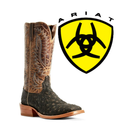 Bota vaquera exótica de avestruz Showman de 13 pulgadas para hombre de ARIAT 10029613