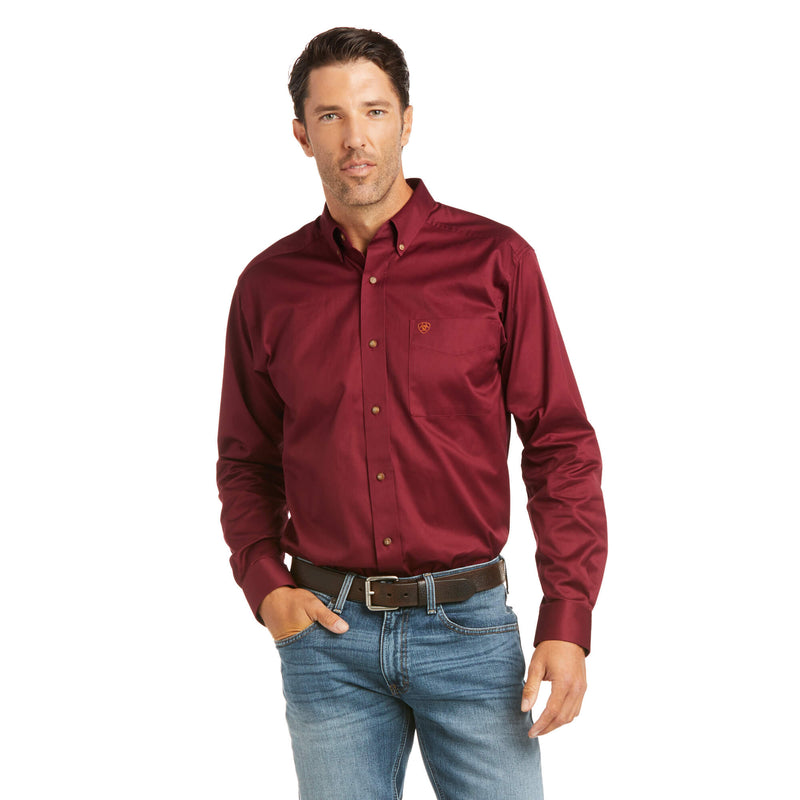 ARIAT Men's Solid Twill Fitted Shirt 10034226