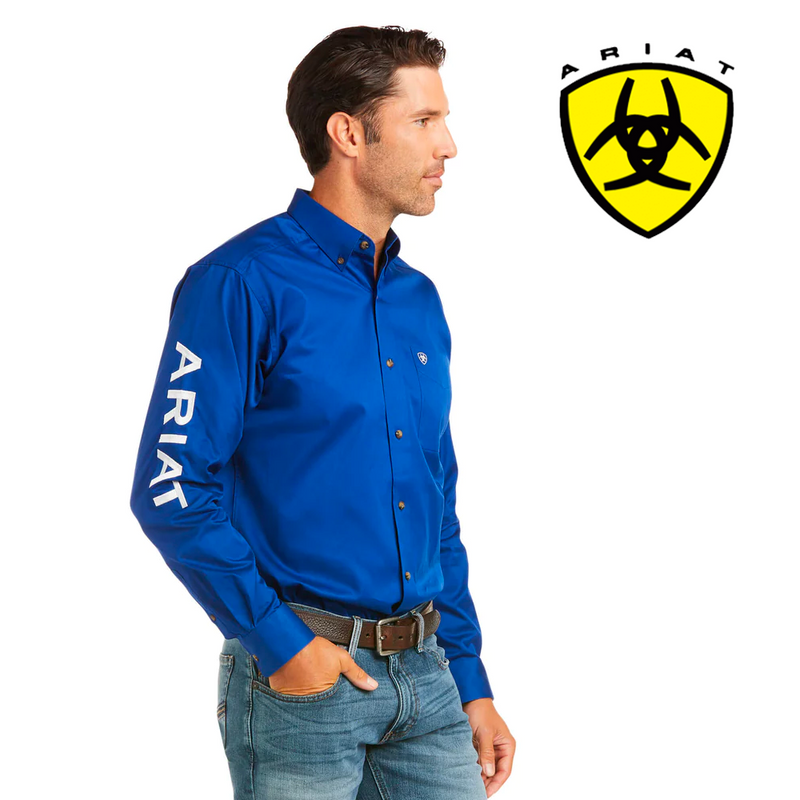 Blue ariat best sale shirt
